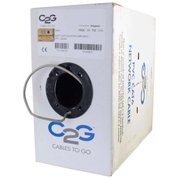 [56016] C2G 56016 Cat6 Cable Bulk Solid Riser CMR Gray TAA - 500 ft